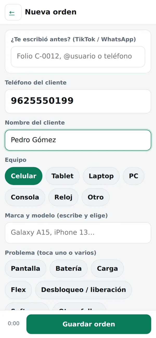 Nueva orden